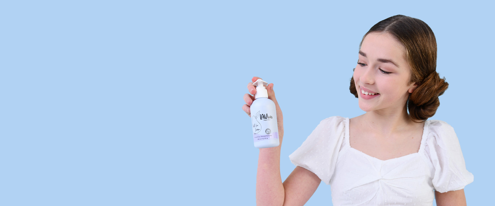 Girl with a product by Lav Kids