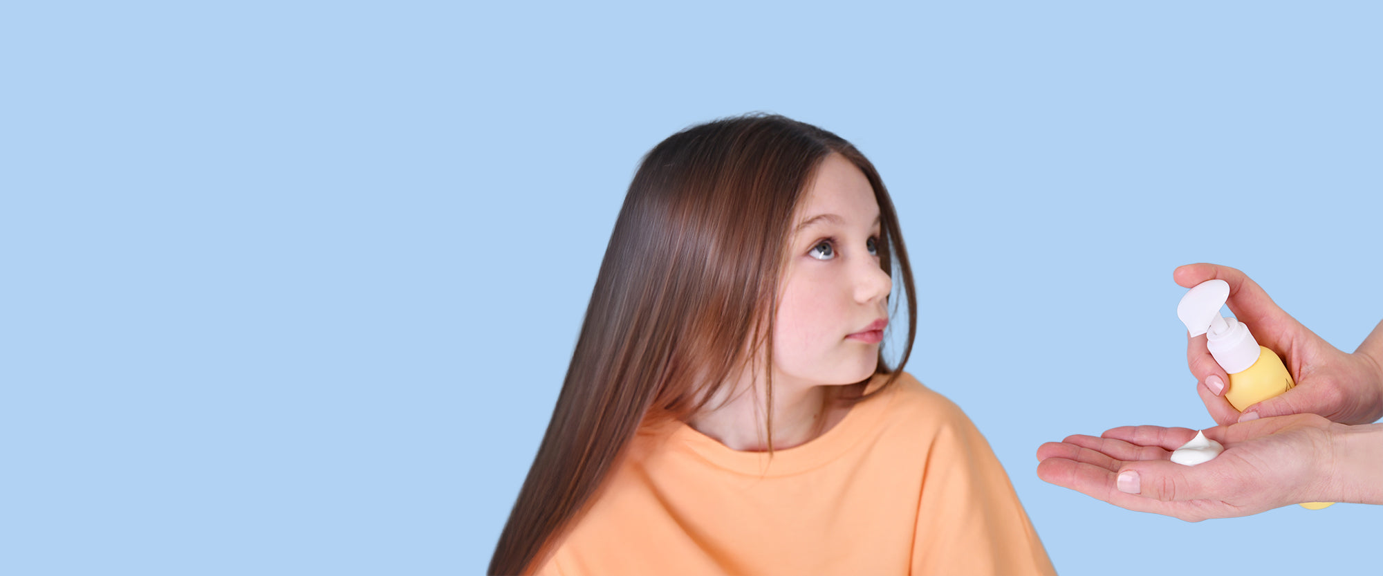 A girl watching product